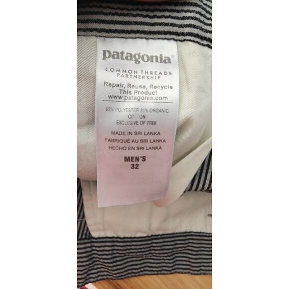 Men's Patagonia Cotton M's Puckerware Shorts Size 32 Black Grey - Picture 9 of 10